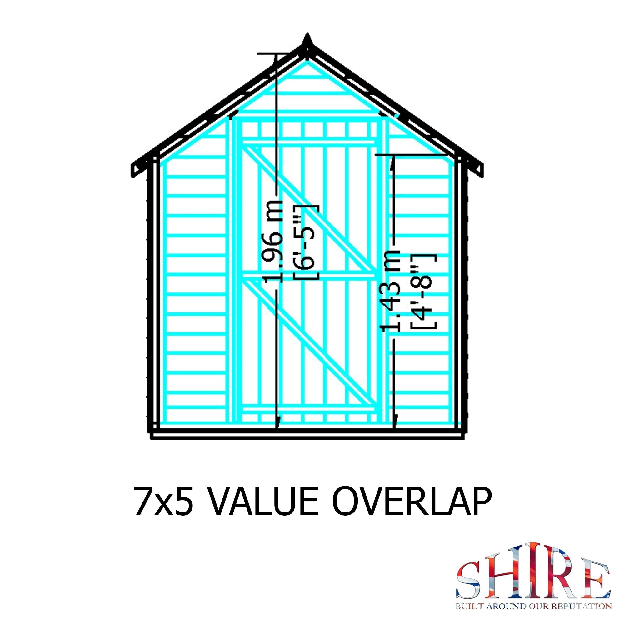 Shire Overlap 7x5 Economy Storage Shed