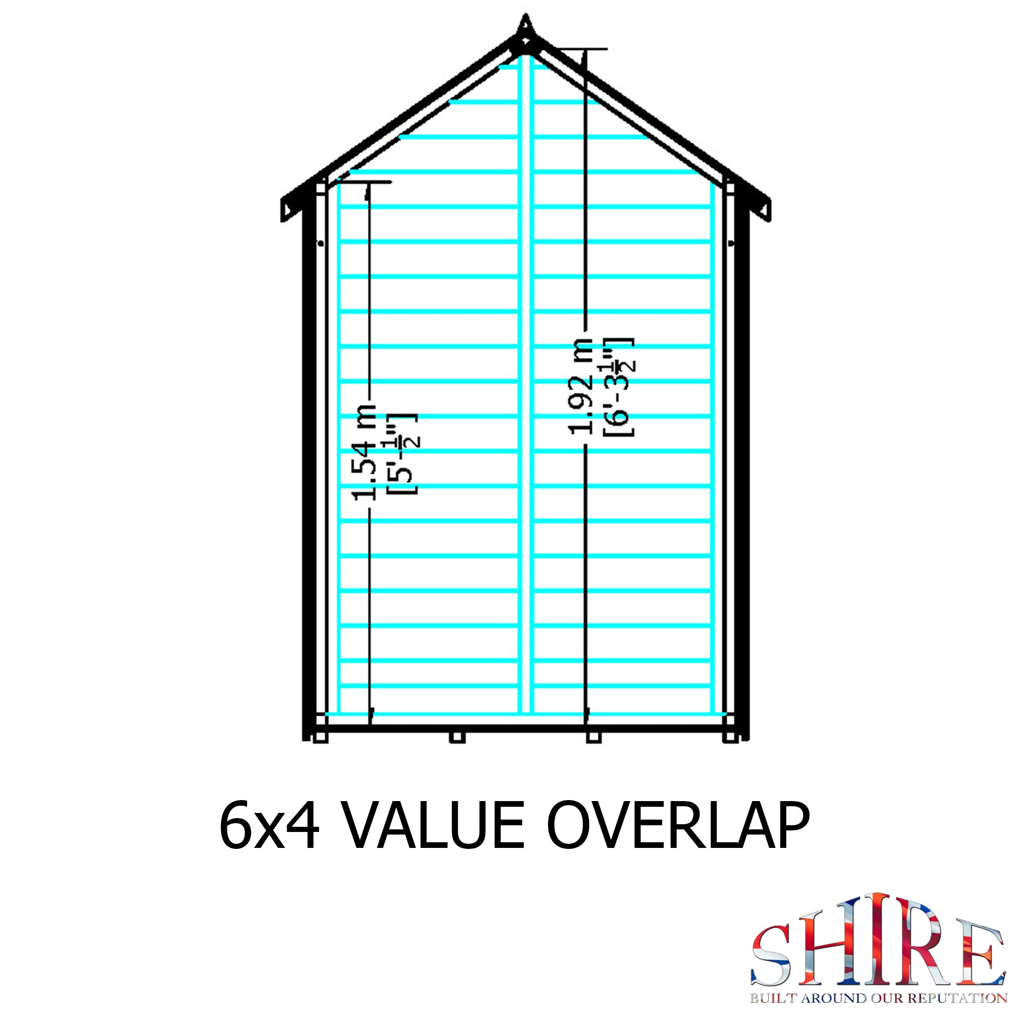 Shire Overlap 6x4 Economy Storage Shed