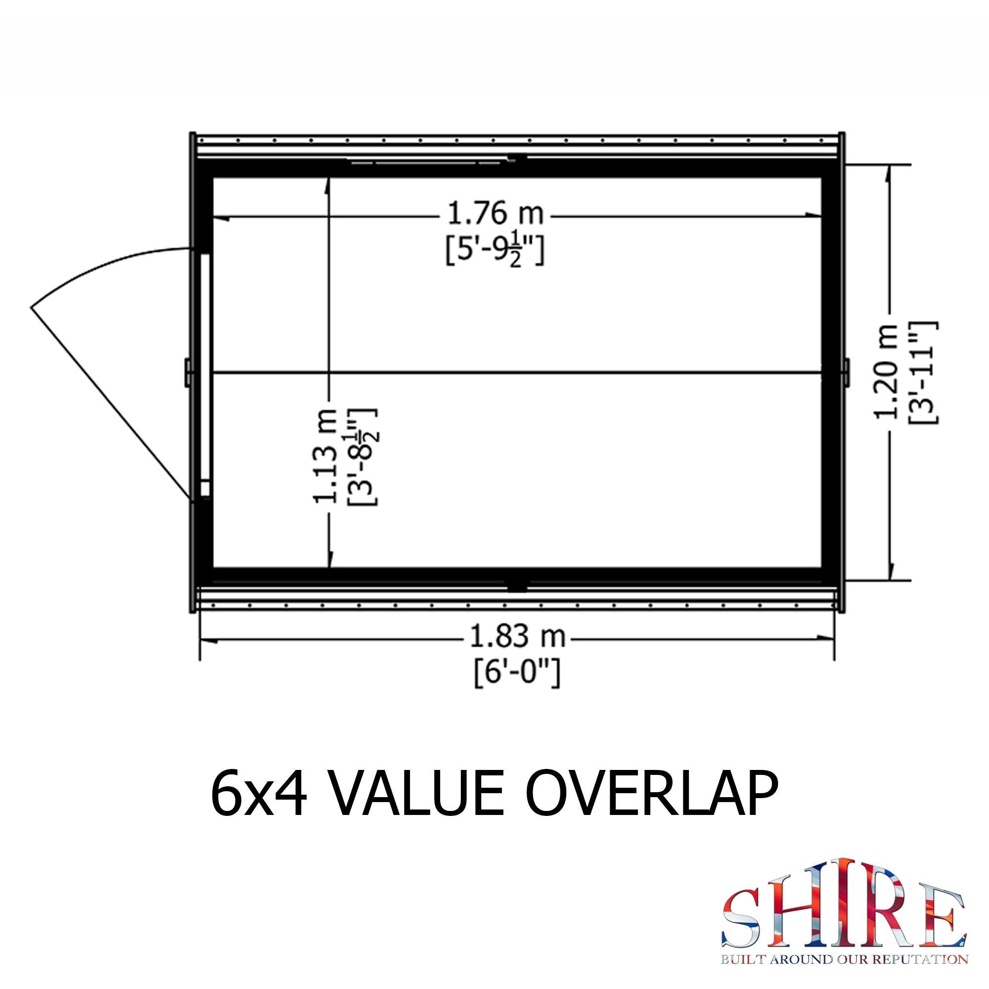Shire Overlap 6x4 Economy Storage Shed
