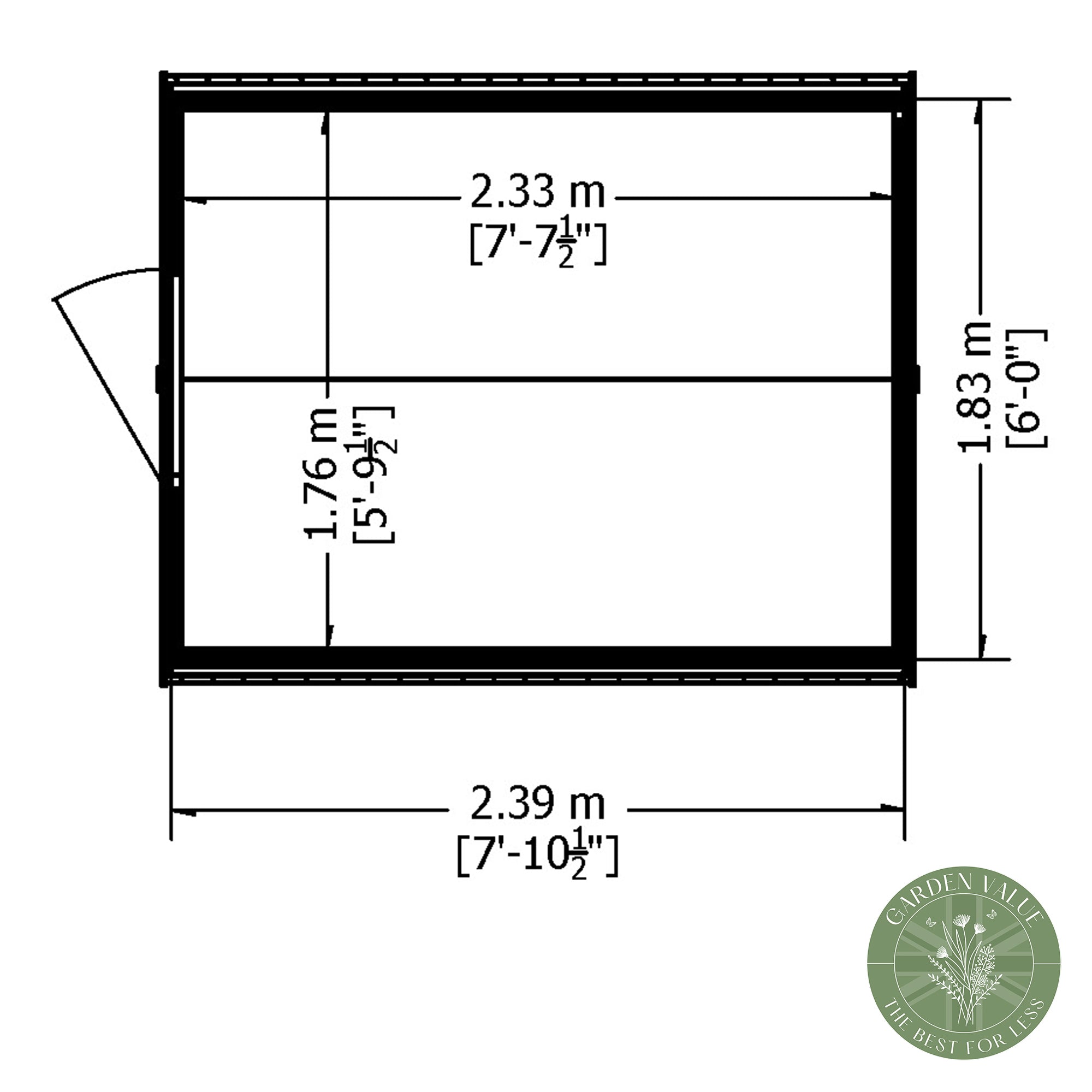 Shire Overlap 8x6 Value with Window Storage Shed