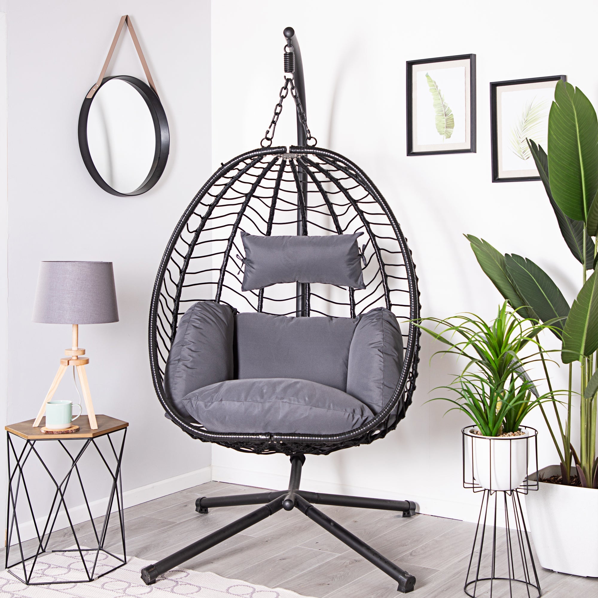 Alfresia Hanging Egg Chair | Charcoal