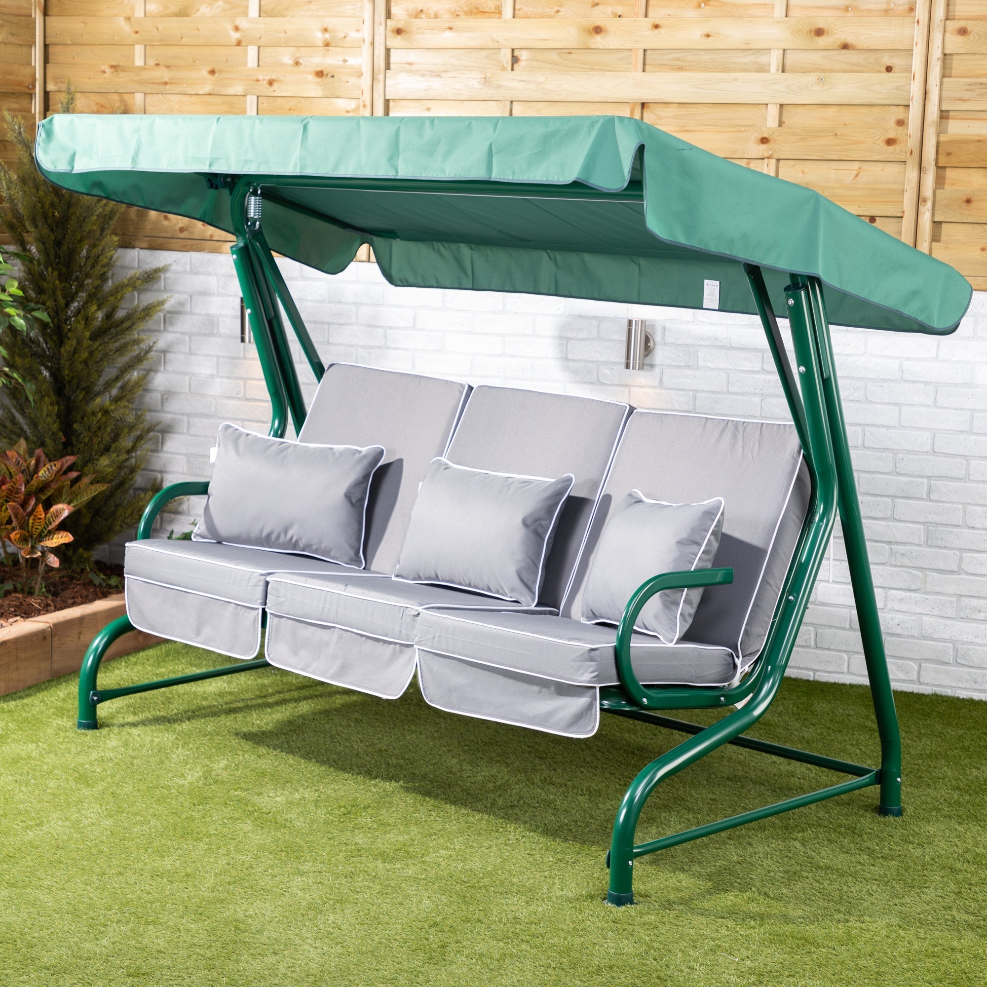 Alfresia Roma 3 Seater Garden Swing Seat | Luxury Cushions