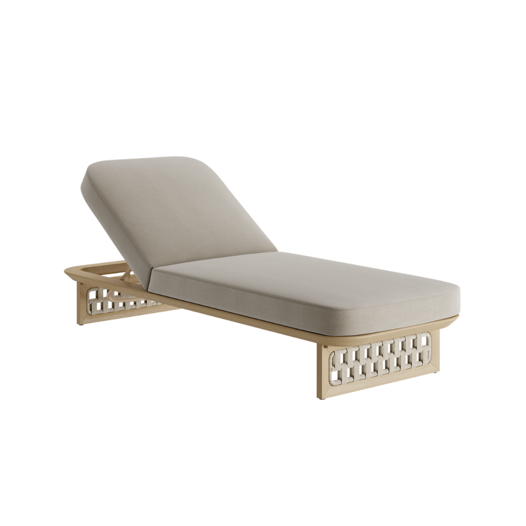 N2 Sun Lounger Light Teak