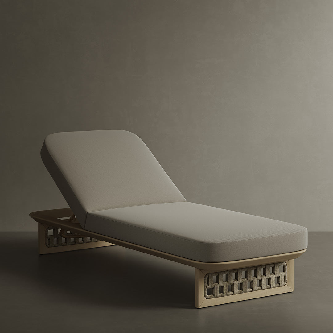 N2 Sun Lounger Light Teak