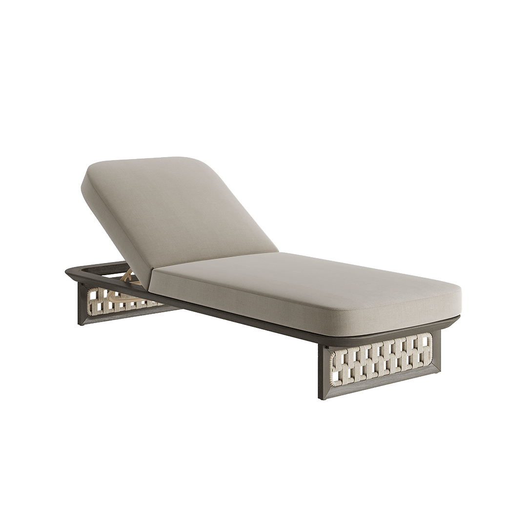 N2 Sun Lounger Dark Teak