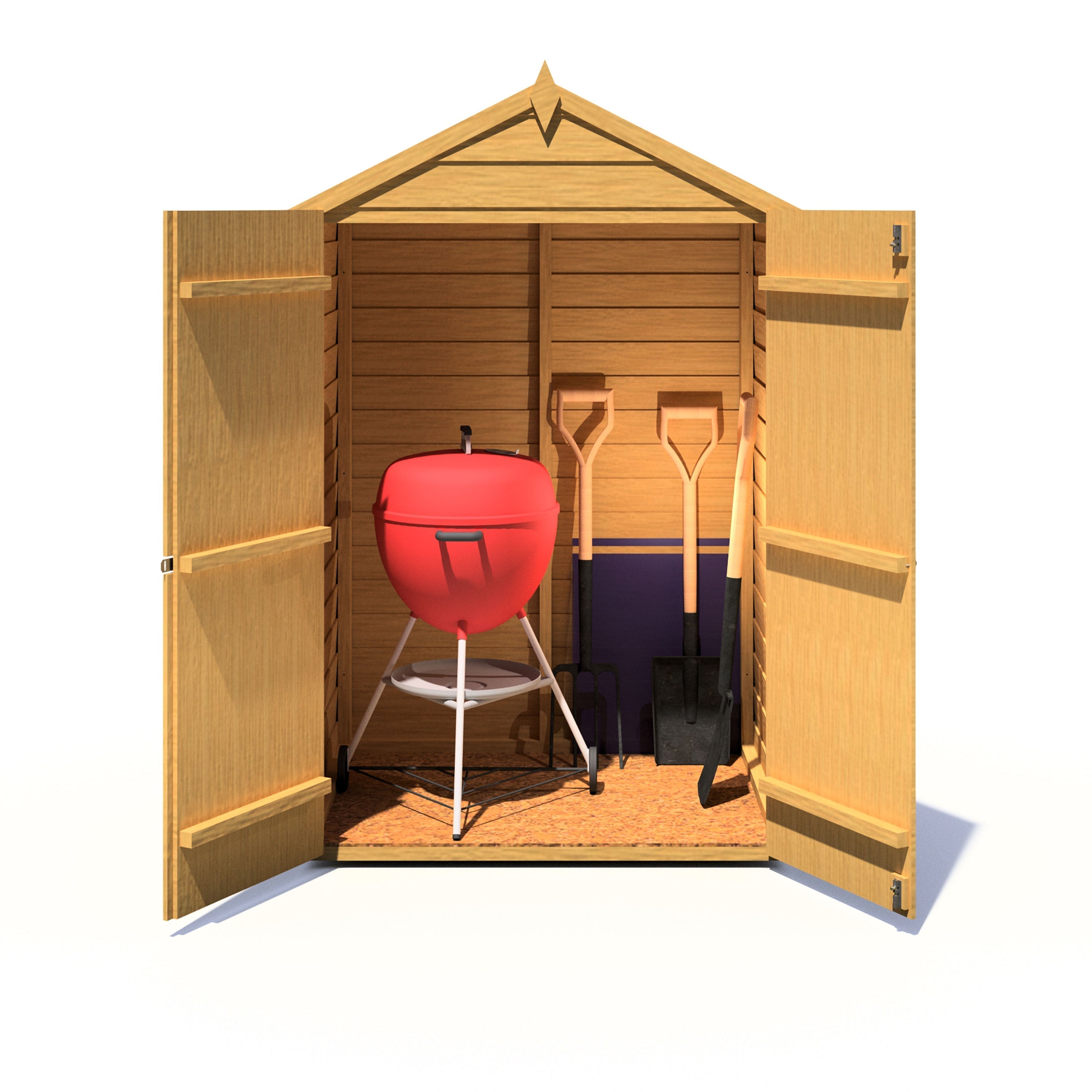 Shire Overlap Double Door 4x3 Storage Shed
