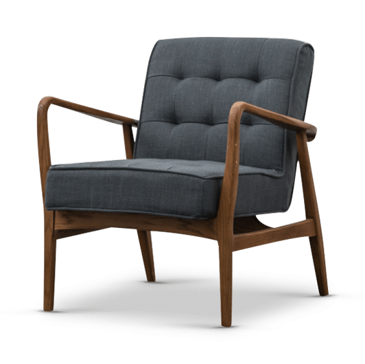 Husum Armchair - Dark Grey Linen