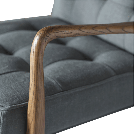 Husum Armchair - Dark Grey Linen