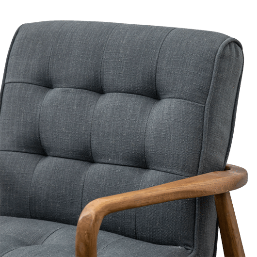 Husum Armchair - Dark Grey Linen