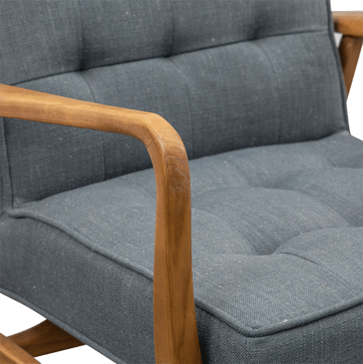 Husum Armchair - Dark Grey Linen
