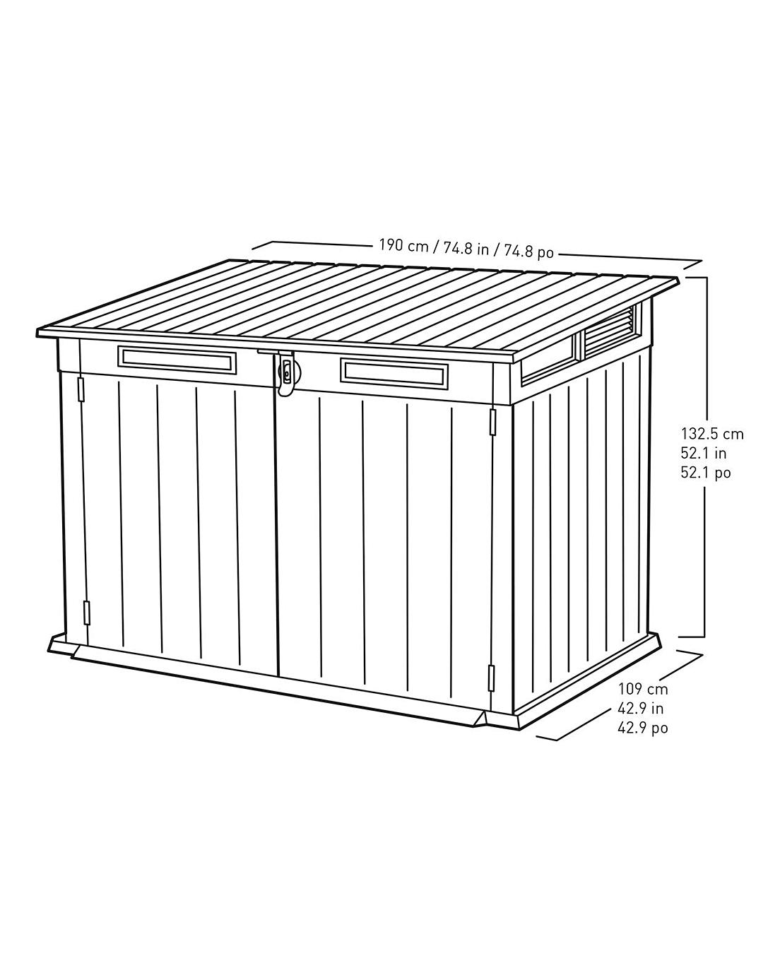 Keter Store It Out Premier Jumbo Garden Shed 2020L - Grey
